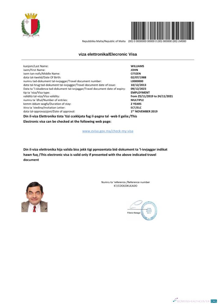 Download Malta e visa in Word and PDF template Photoshop template